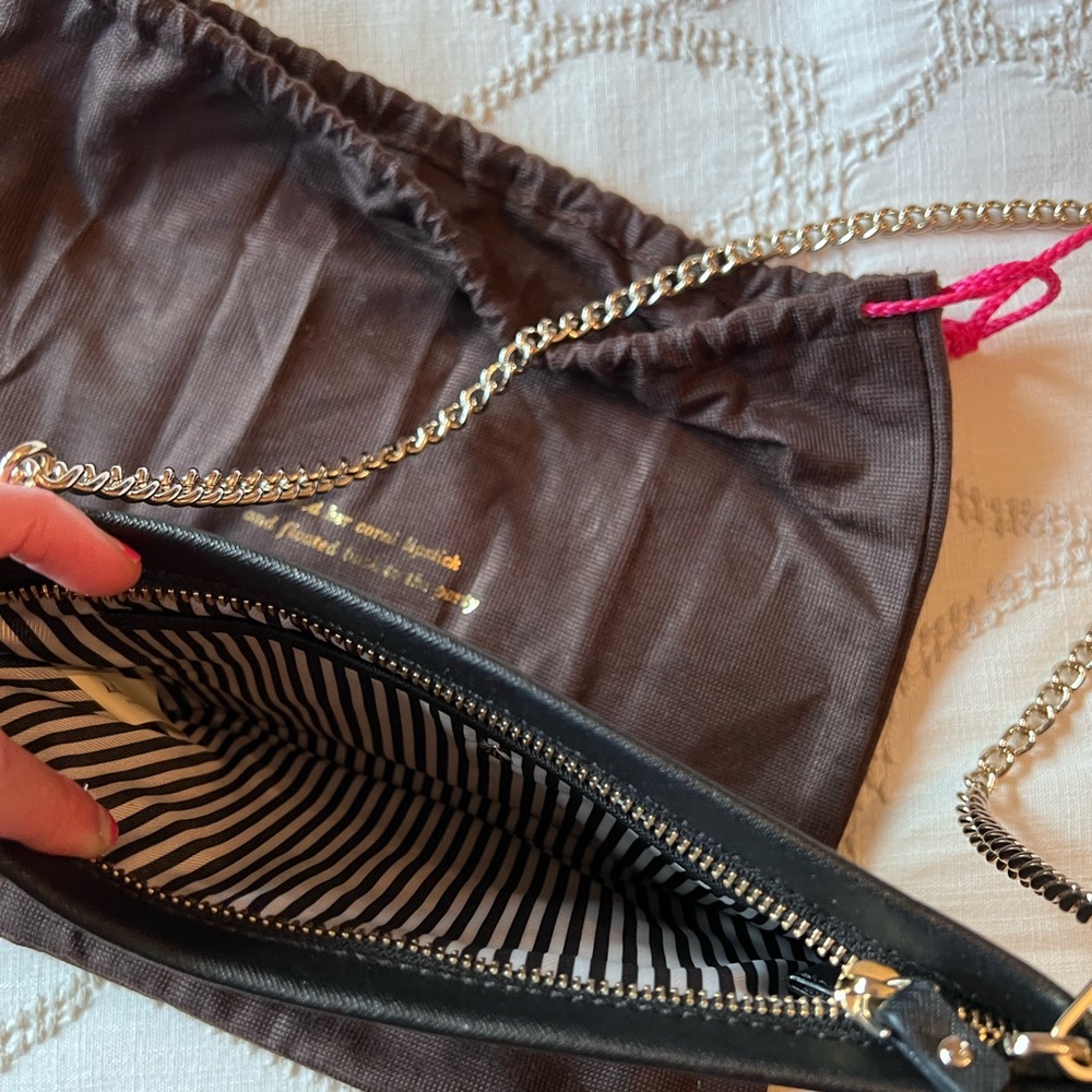 Kate spade black leather chain purse - Picture 4 of 6